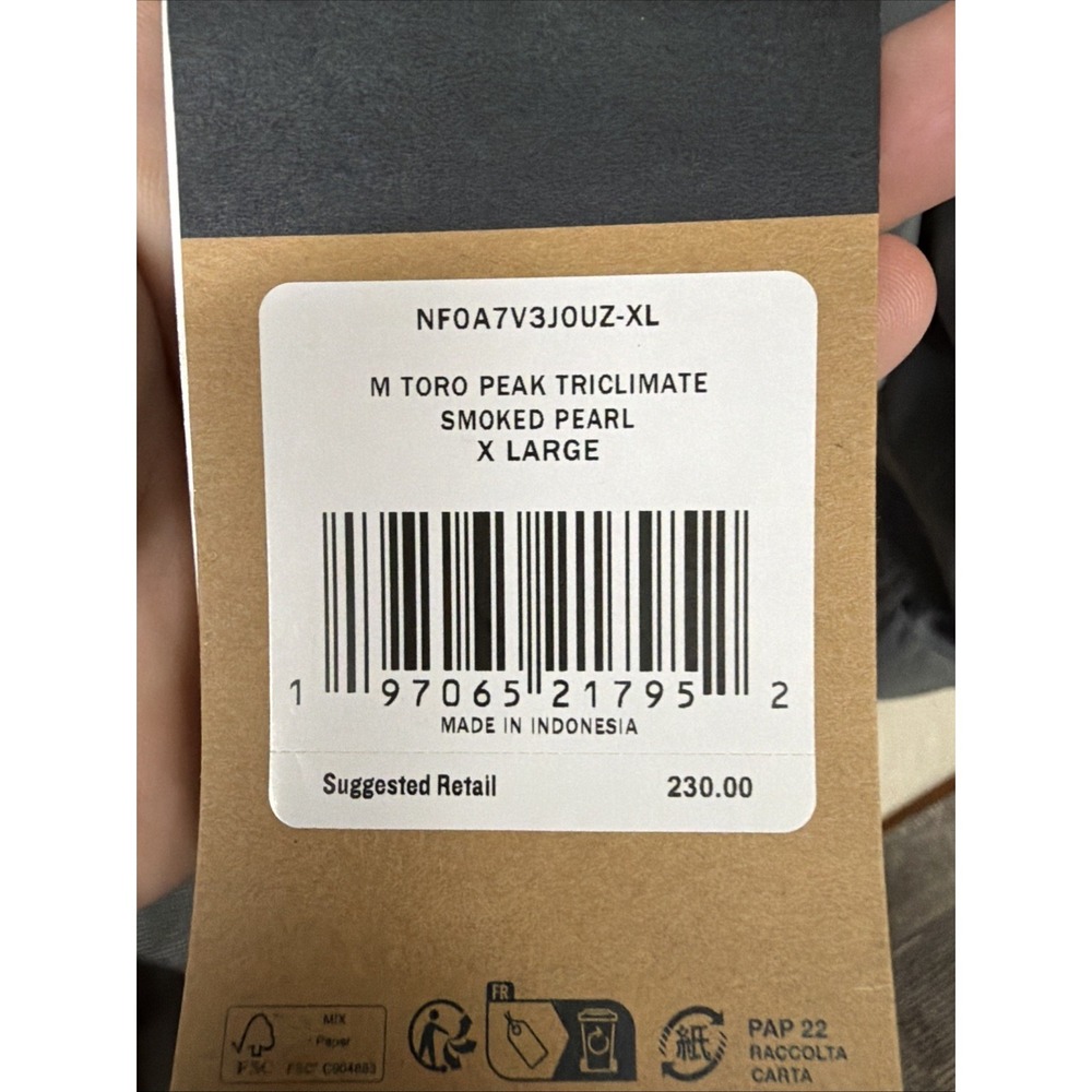 Mens The North Face Toro Peak Triclimate 3 in 1 Waterproof  Jacket NWT Size XL - Picture 11 of 11
